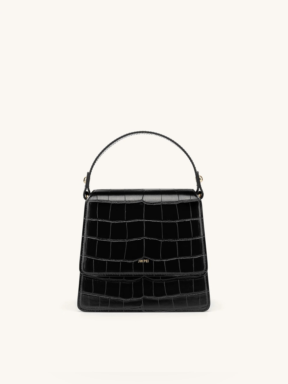 New JW PEI FAE black croc embossed bag